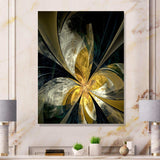 Symmetrical White Gold Fractal Flower