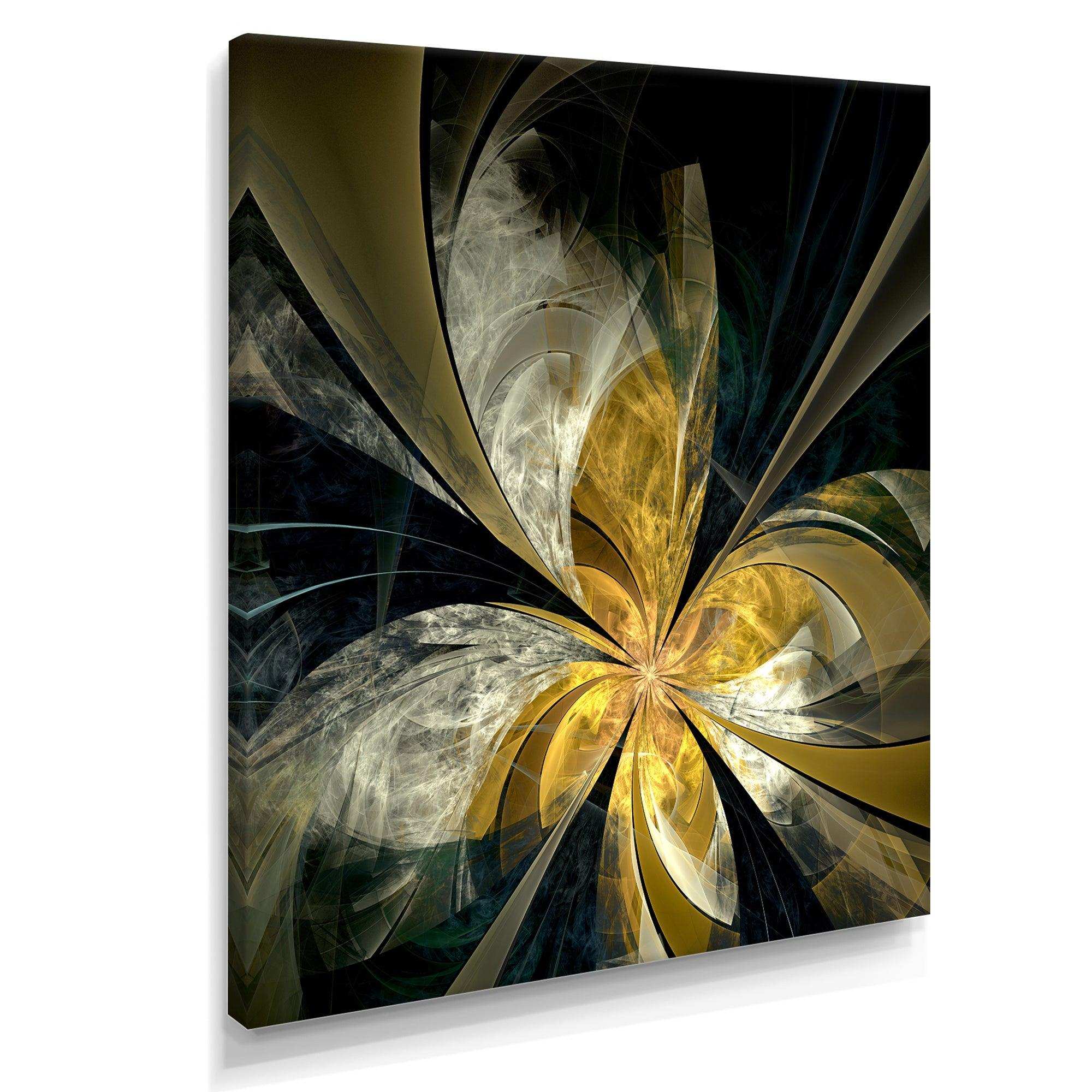 Symmetrical White Gold Fractal Flower