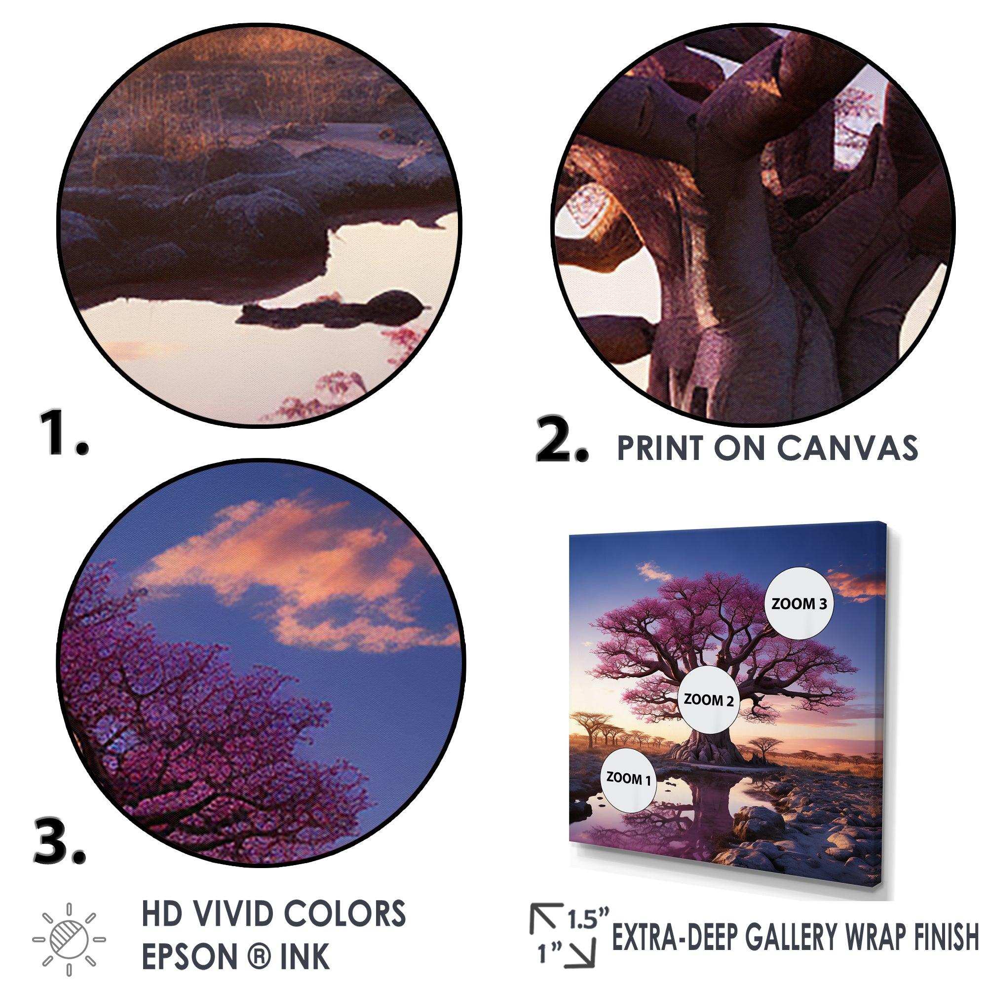 Baobab Trees Enchanted Hues I - Floral Canvas Wall Art