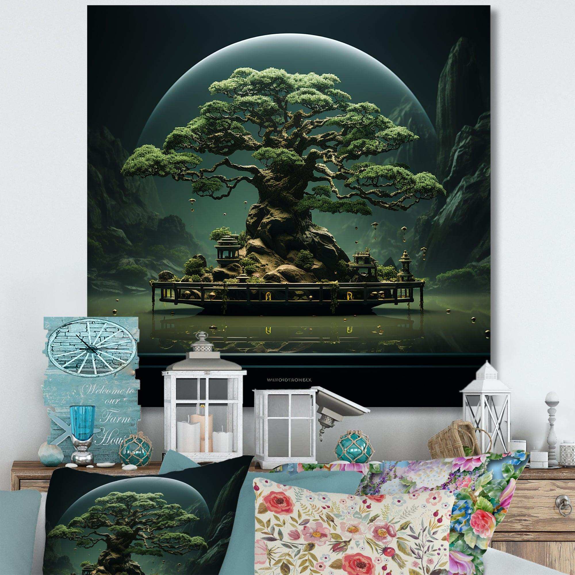 Surreal Bonsai Embrace - Landscapes Canvas Wall Art