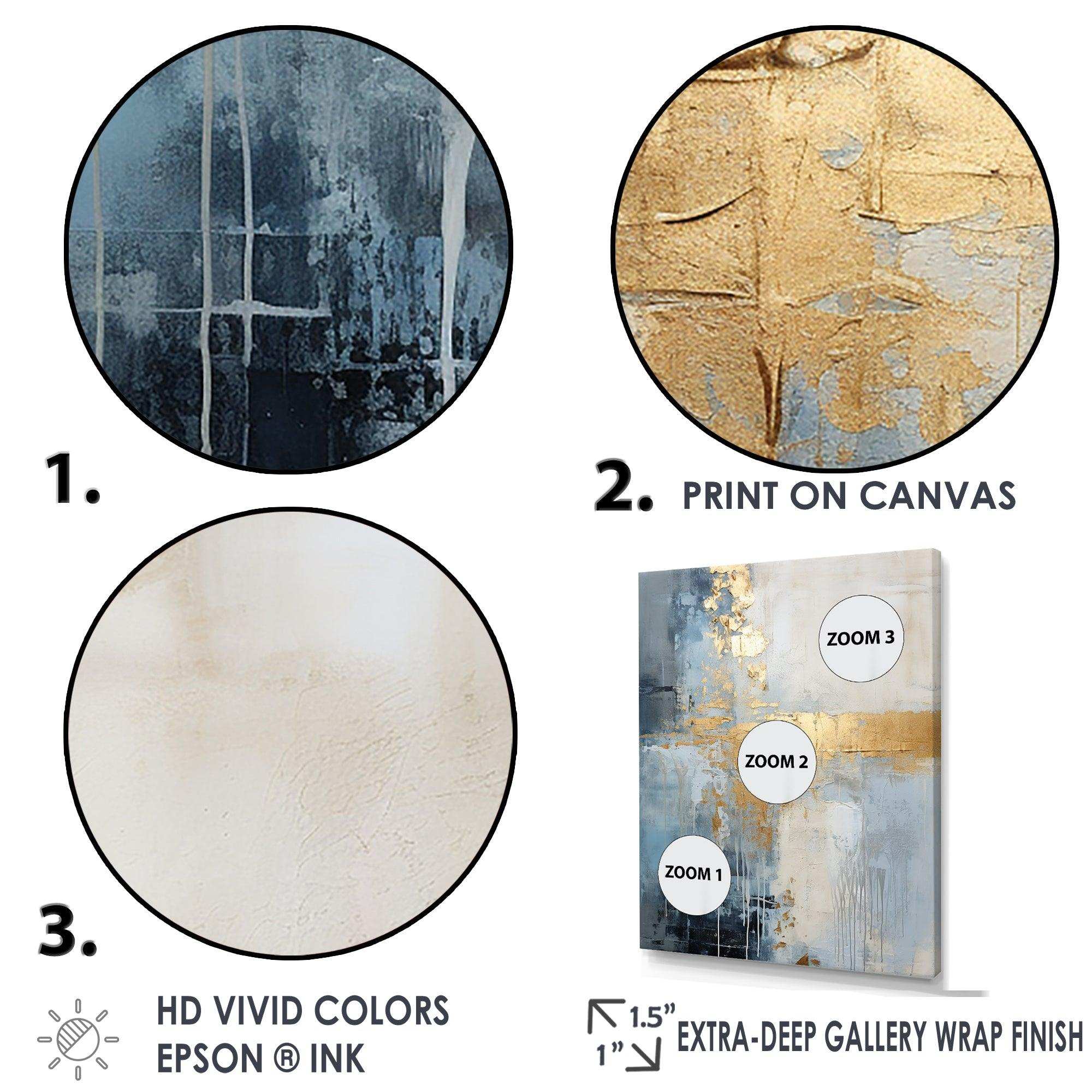 beige and gold simple winter landscape - Landscapes Canvas Wall Art