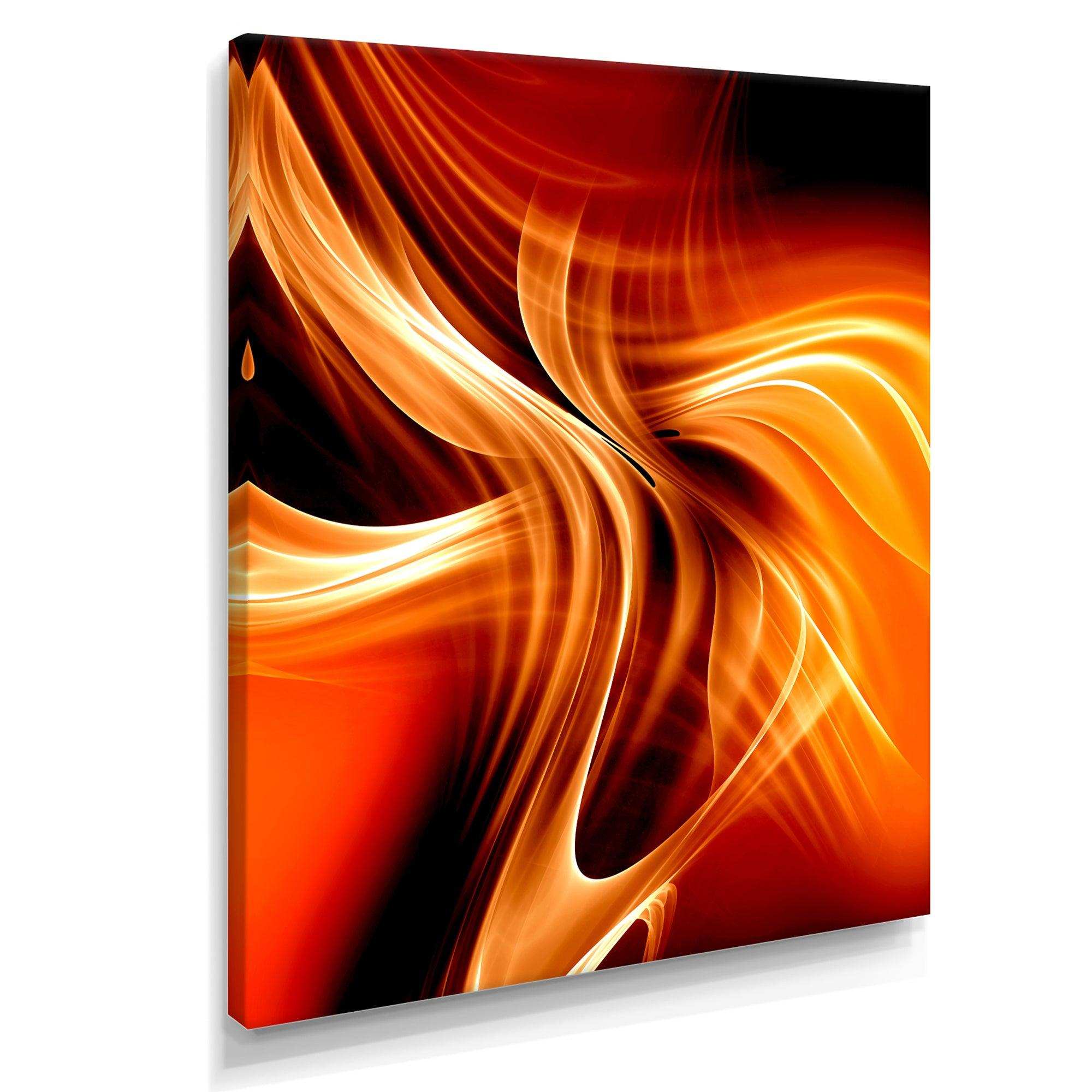 Orange Abstract Warm Fractal Design