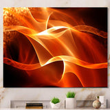 Orange 3d Abstract Fractal Waves