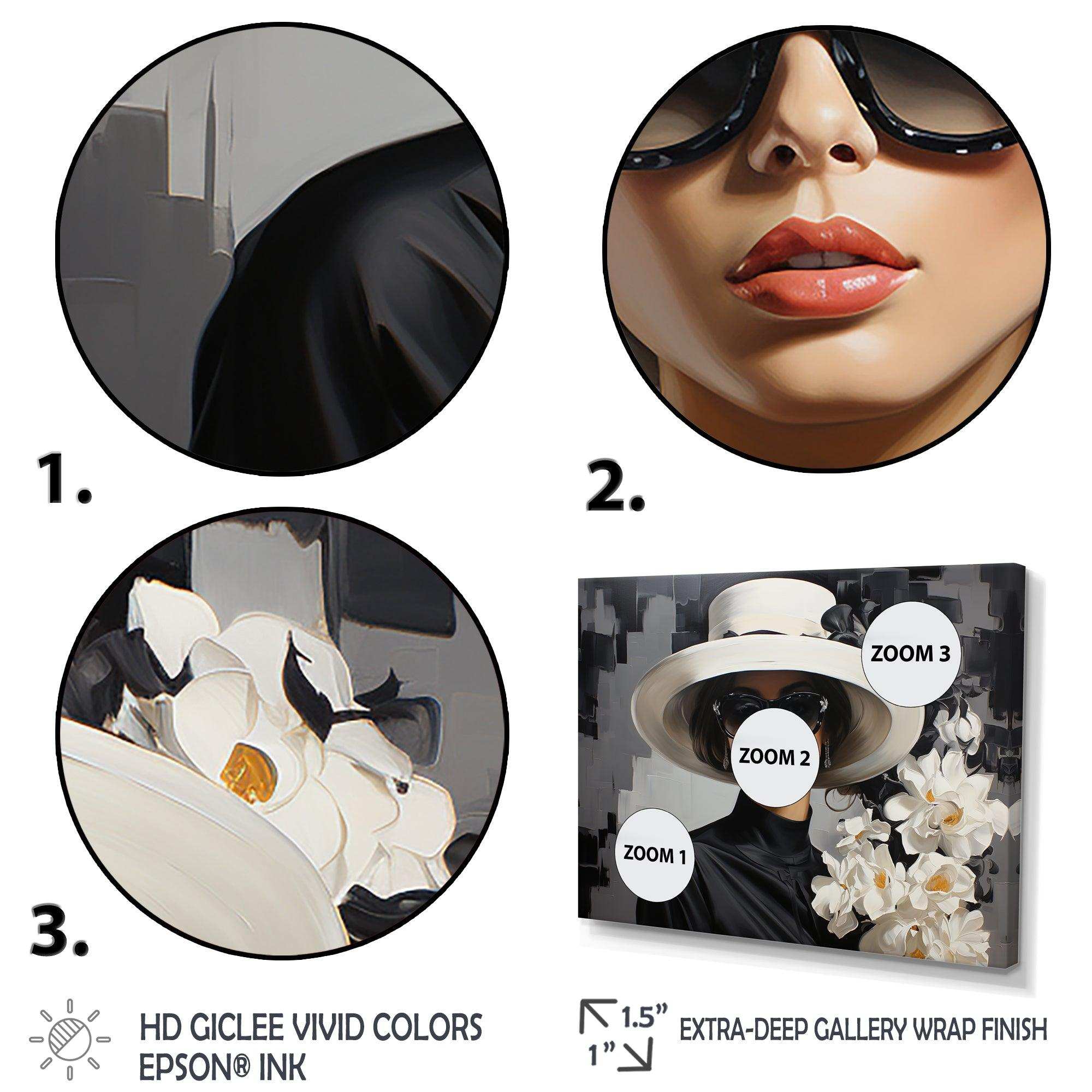 Elegance Portrait in Monochrome fashion IV - Fashion Canvas Wall Art