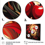 Summer Cherries cubic design II - Floral Canvas Wall Art