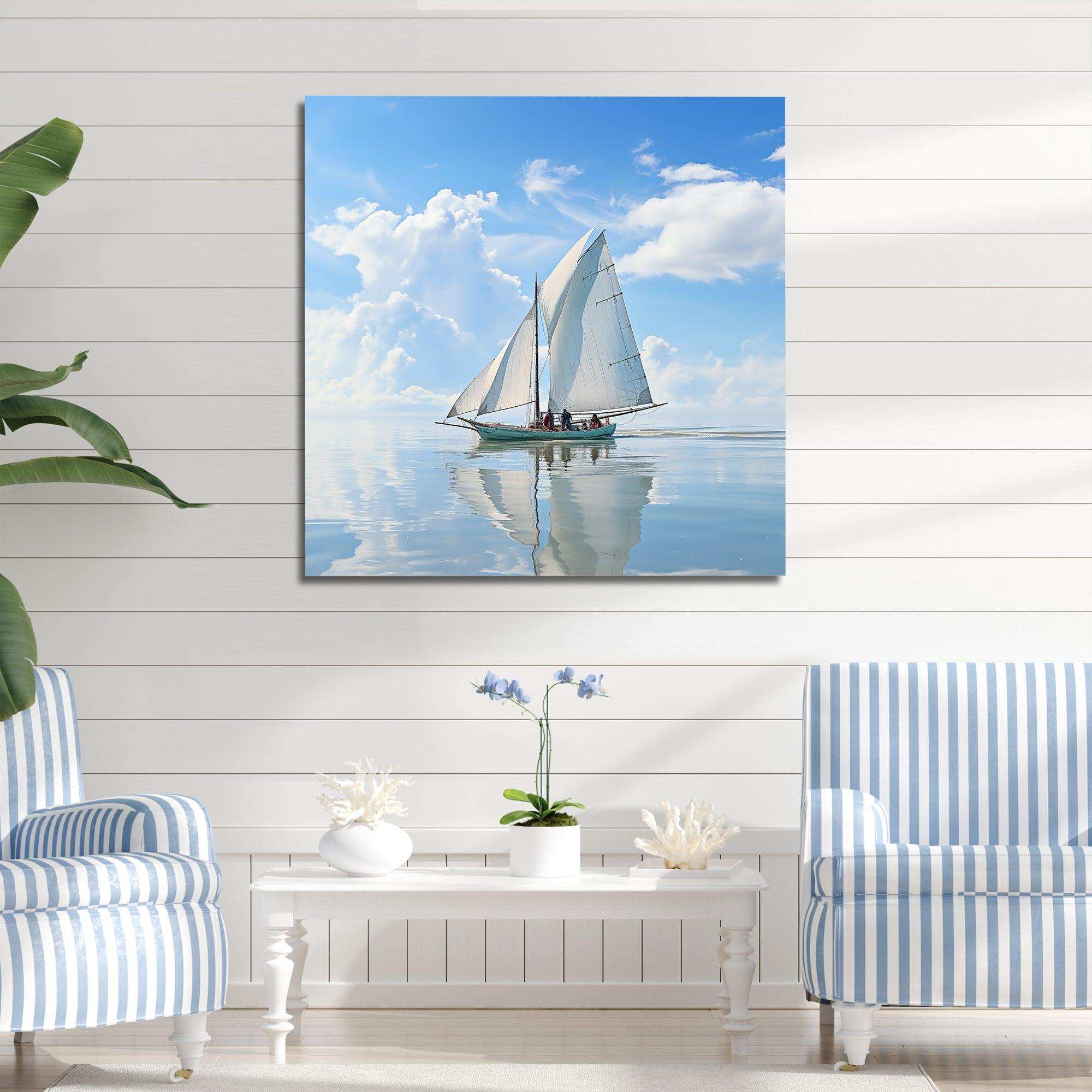 Morning Sail horizon I - Coastal Canvas Wall Art
