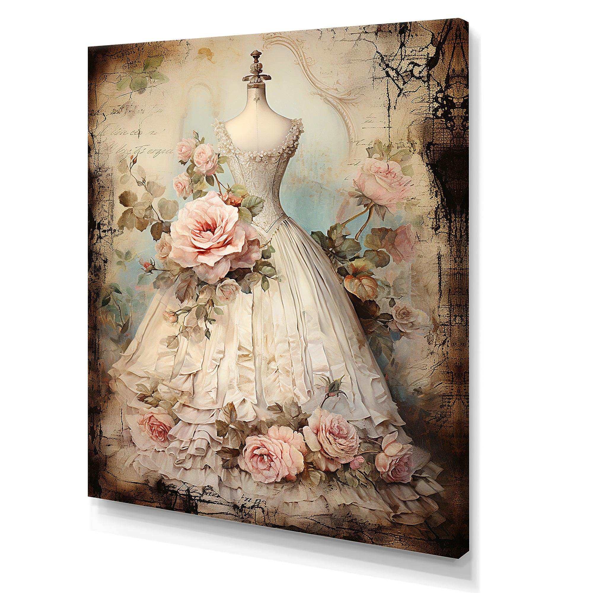 Vintage Fashion dress elegance II - Fashion Canvas Wall Art