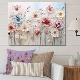 White and pink Floral Wonderland - Floral Canvas Wall Art