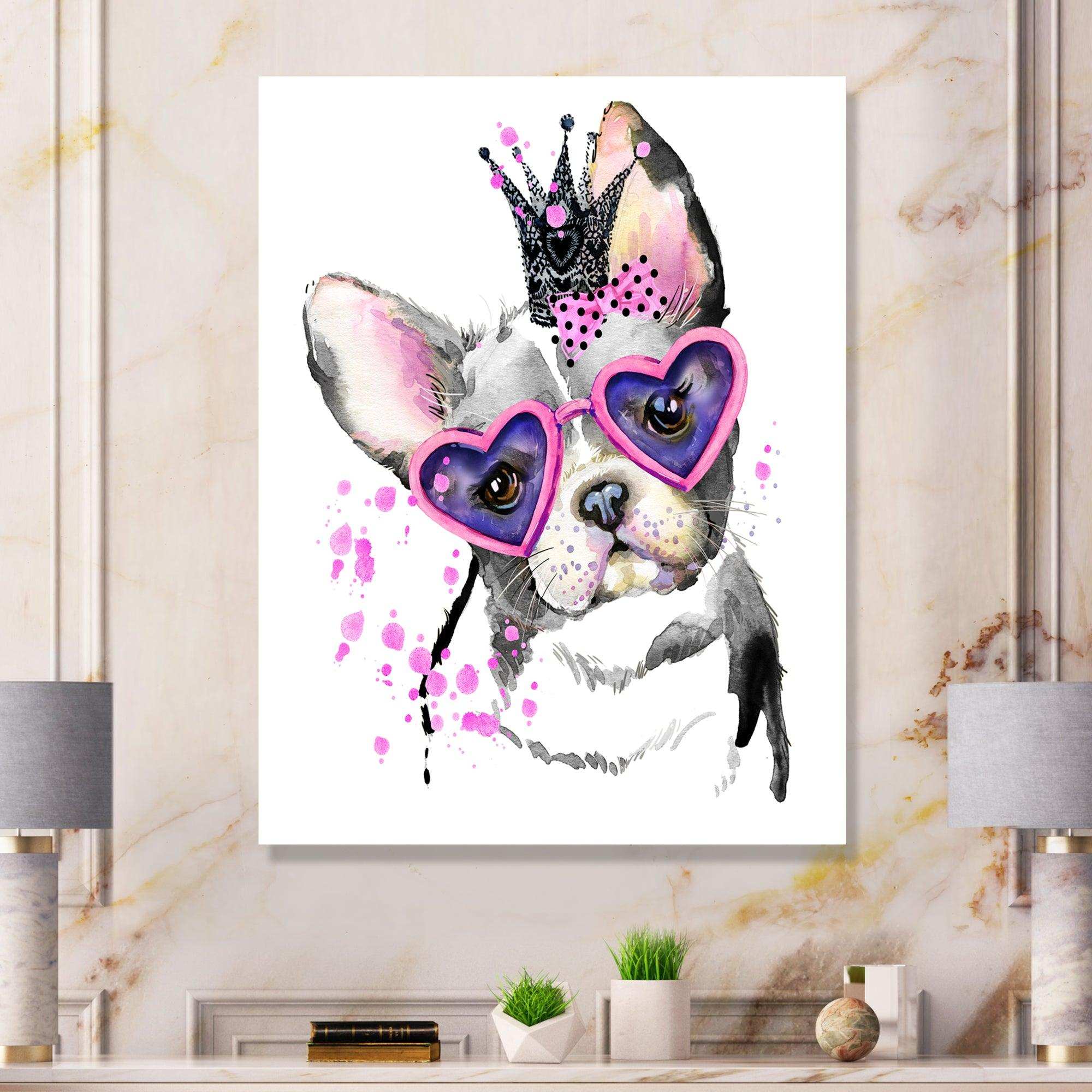 Sweet Funny Dog with Glasses