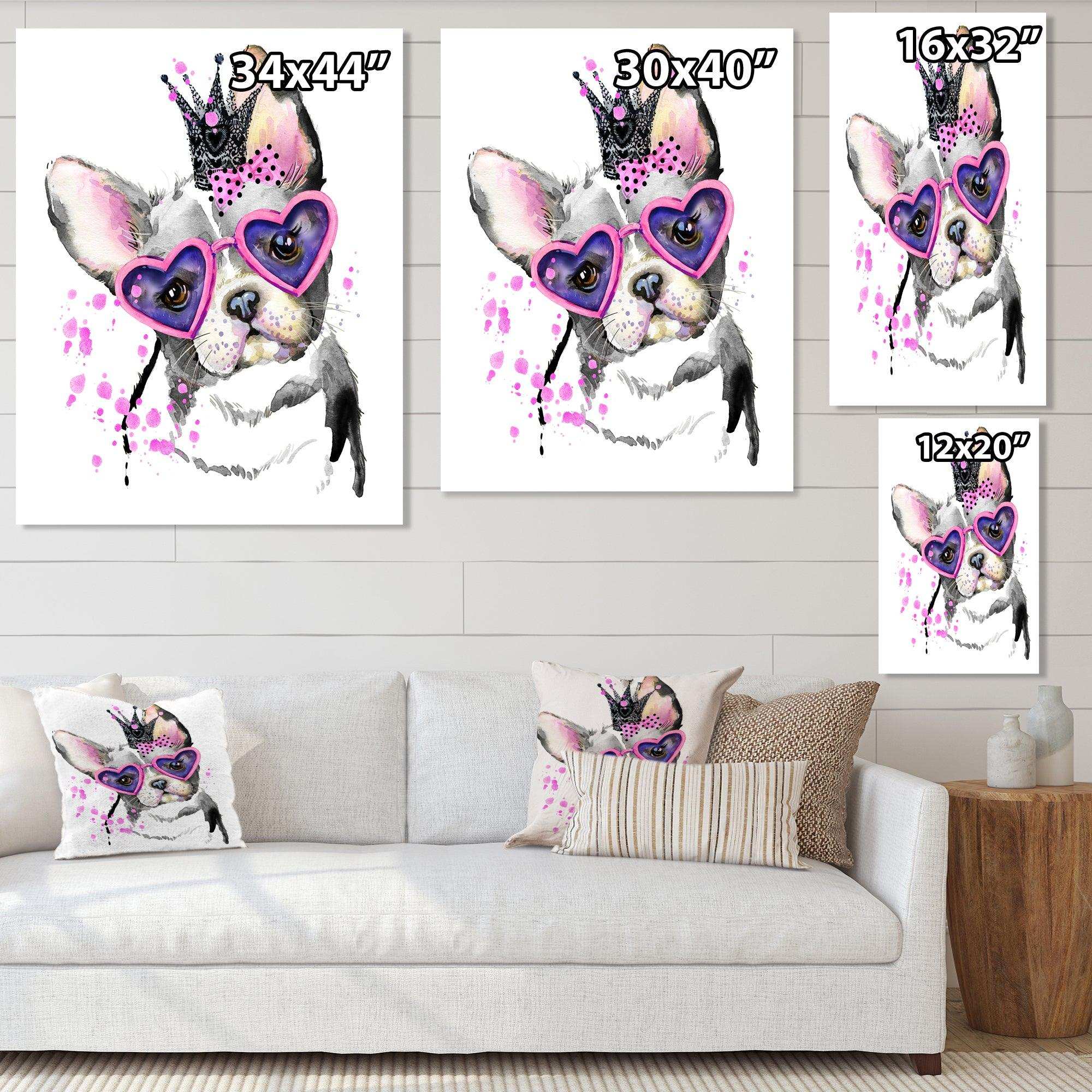 Sweet Funny Dog with Glasses