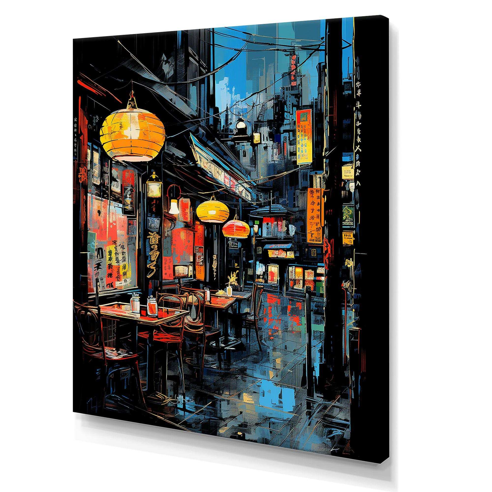 Japon Street art alleyway I - Landscapes Canvas Wall Art