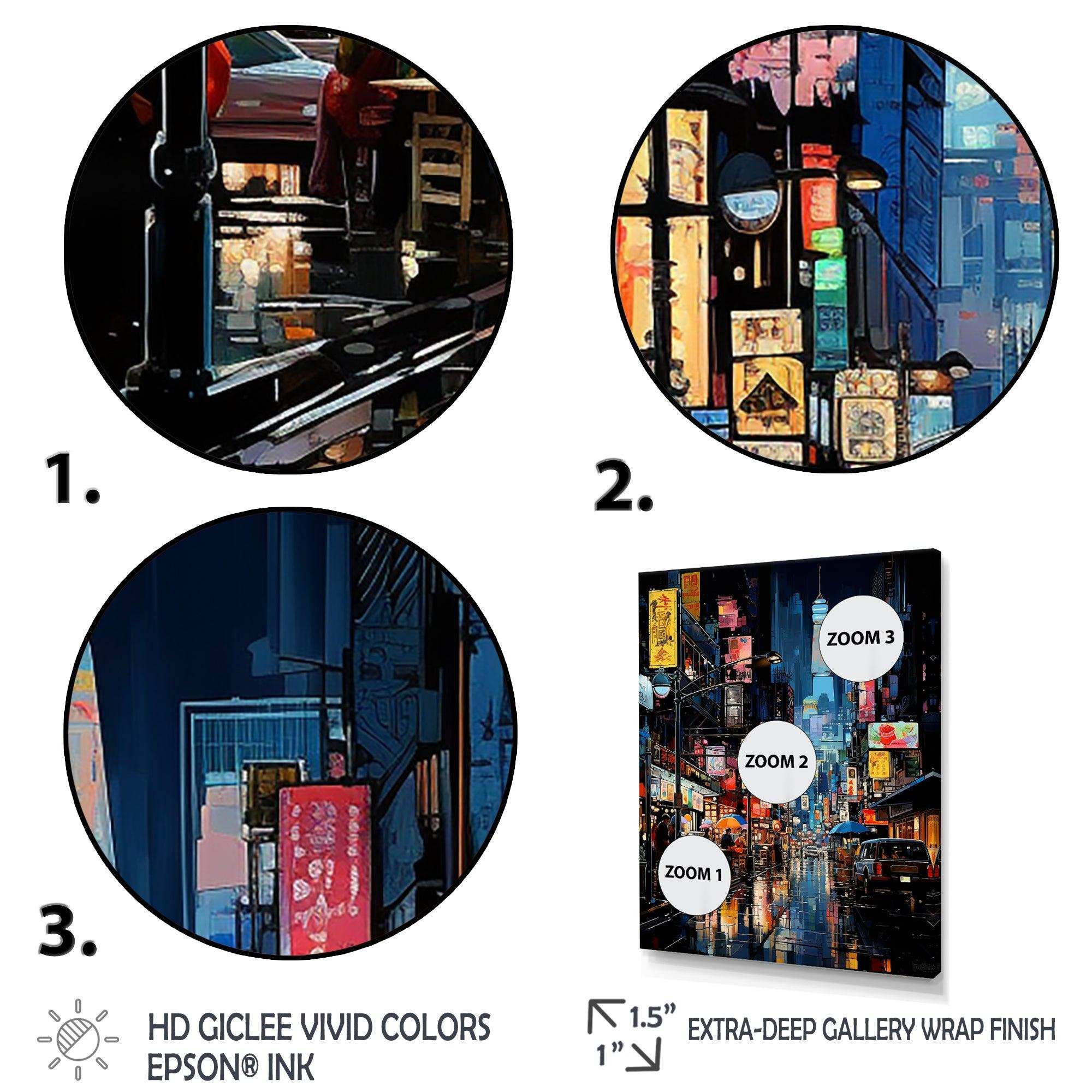 Japon Street art alleyway II - Landscapes Canvas Wall Art