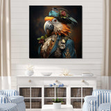 Pirates Parrot feathered buccaneer I - People Canvas Wall Art