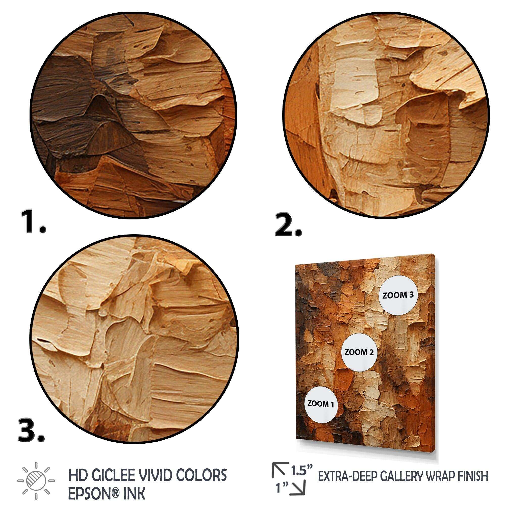 Brown tree bark Essence 2 - Landscapes Canvas Wall Art