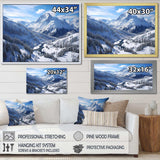 Pine valley Winter mountain landscape V - Landscapes Canvas Wall Art