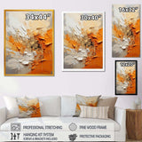 Orange and beige Echoes of modern shapes I - Abstract Canvas Wall Art