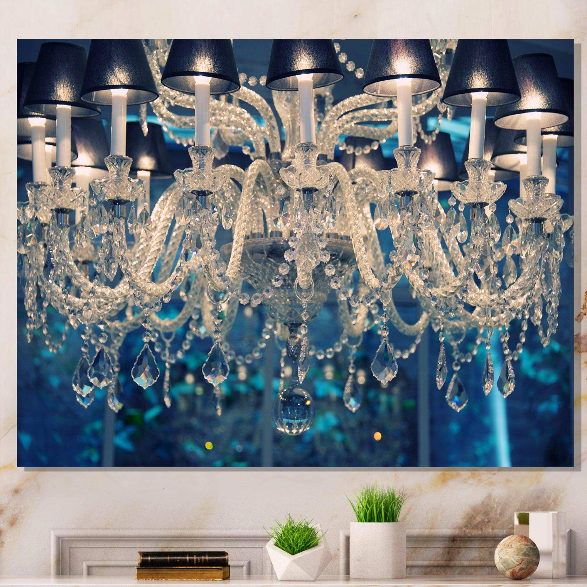 Blue Vintage Crystal Chandelier