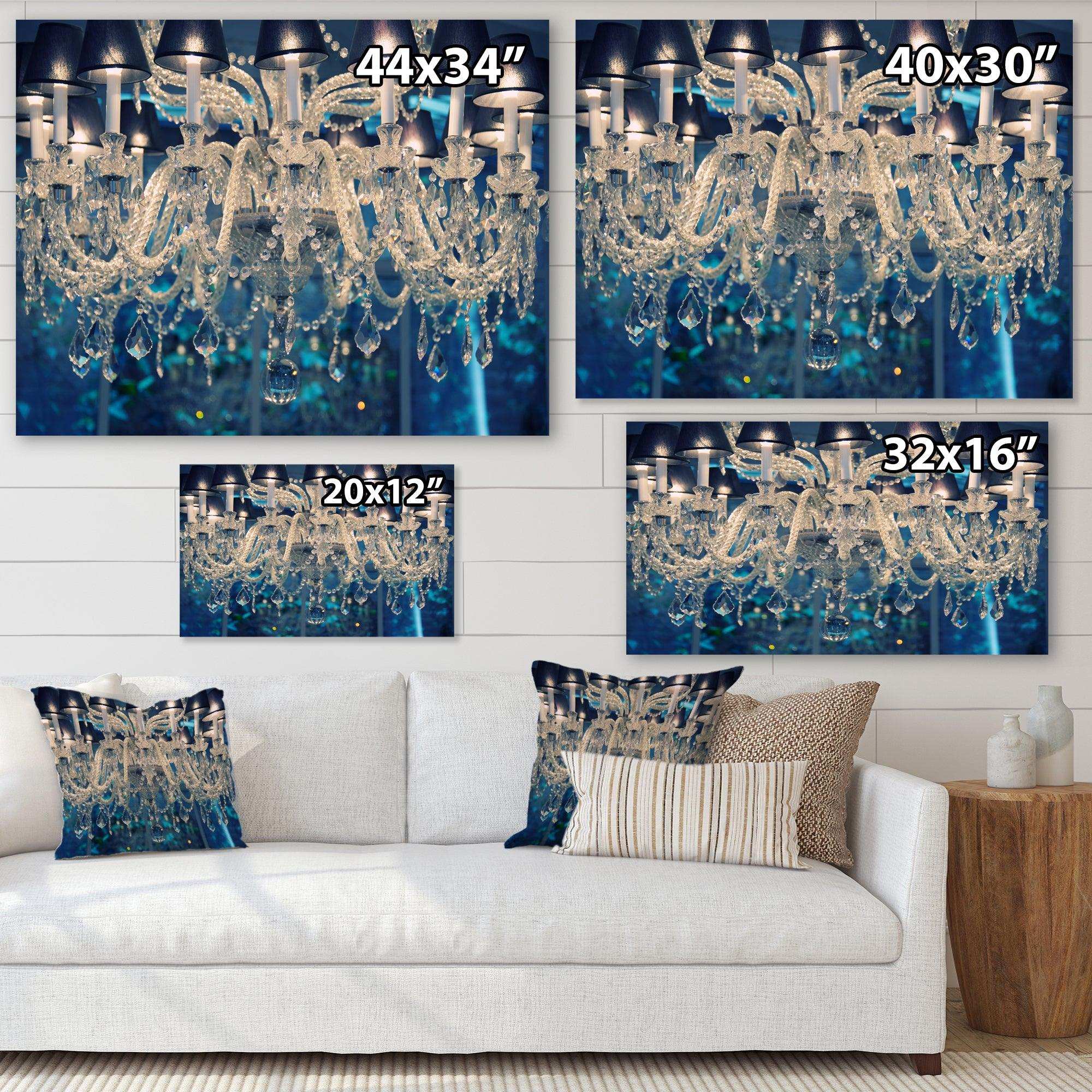 Blue Vintage Crystal Chandelier