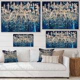 Blue Vintage Crystal Chandelier