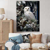 Snowy Owl winter watch III - Animals Canvas Wall Art