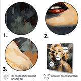 Vintage yellow and beige Marilyn Manroe III - Fashion Canvas Wall Art