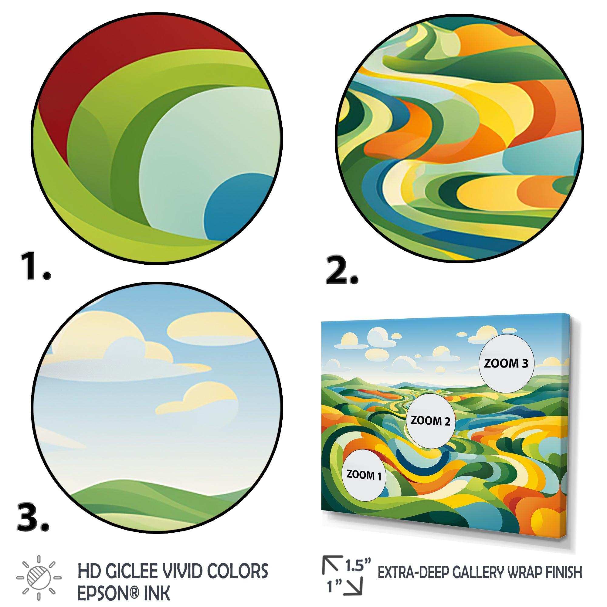 Modern bold farm horizon I - Landscapes Canvas Wall Art