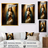 Mother mary christian portrait III - Spiritual Canvas Wall Art