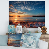 Tranquil Beach and Whimsical Clouds