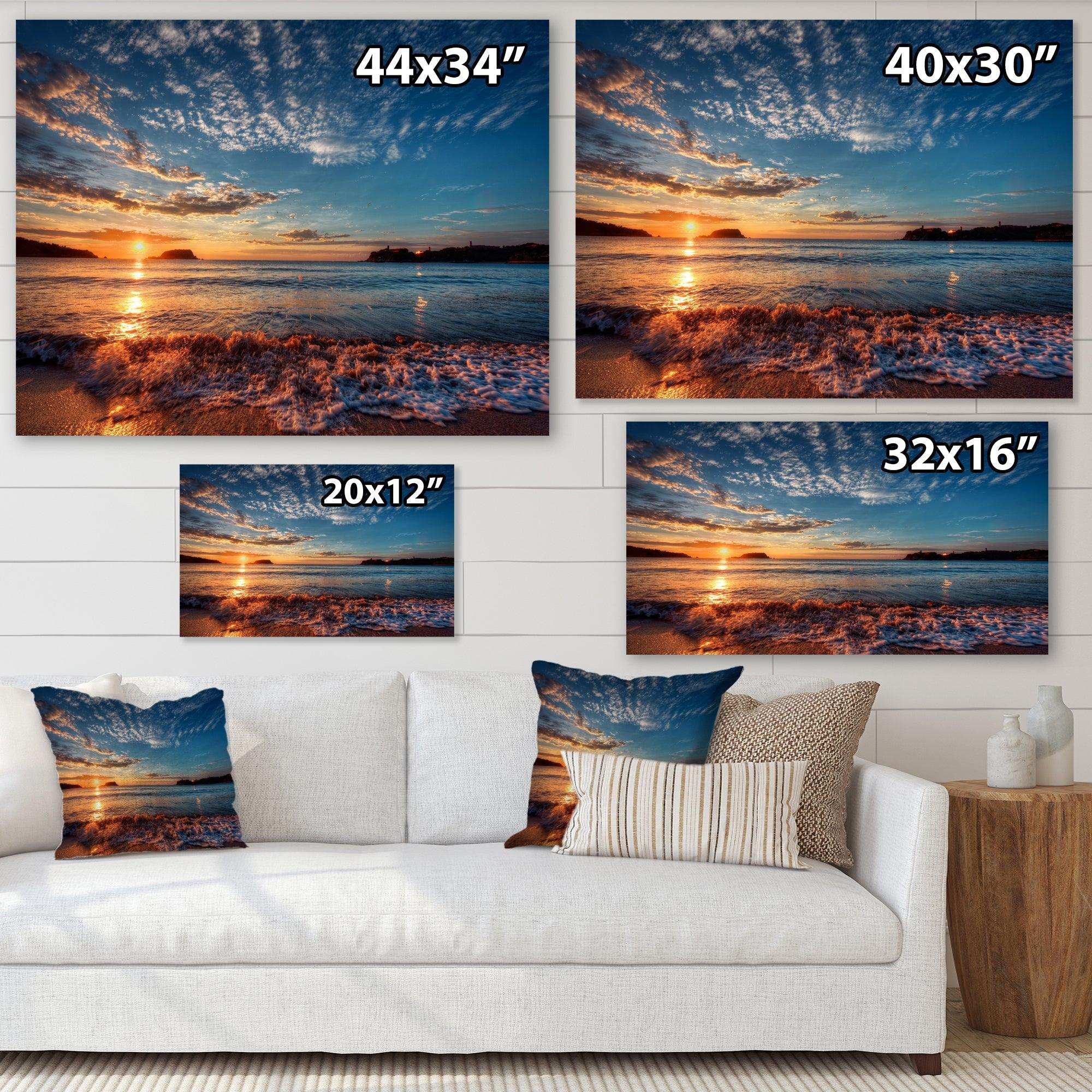 Tranquil Beach and Whimsical Clouds