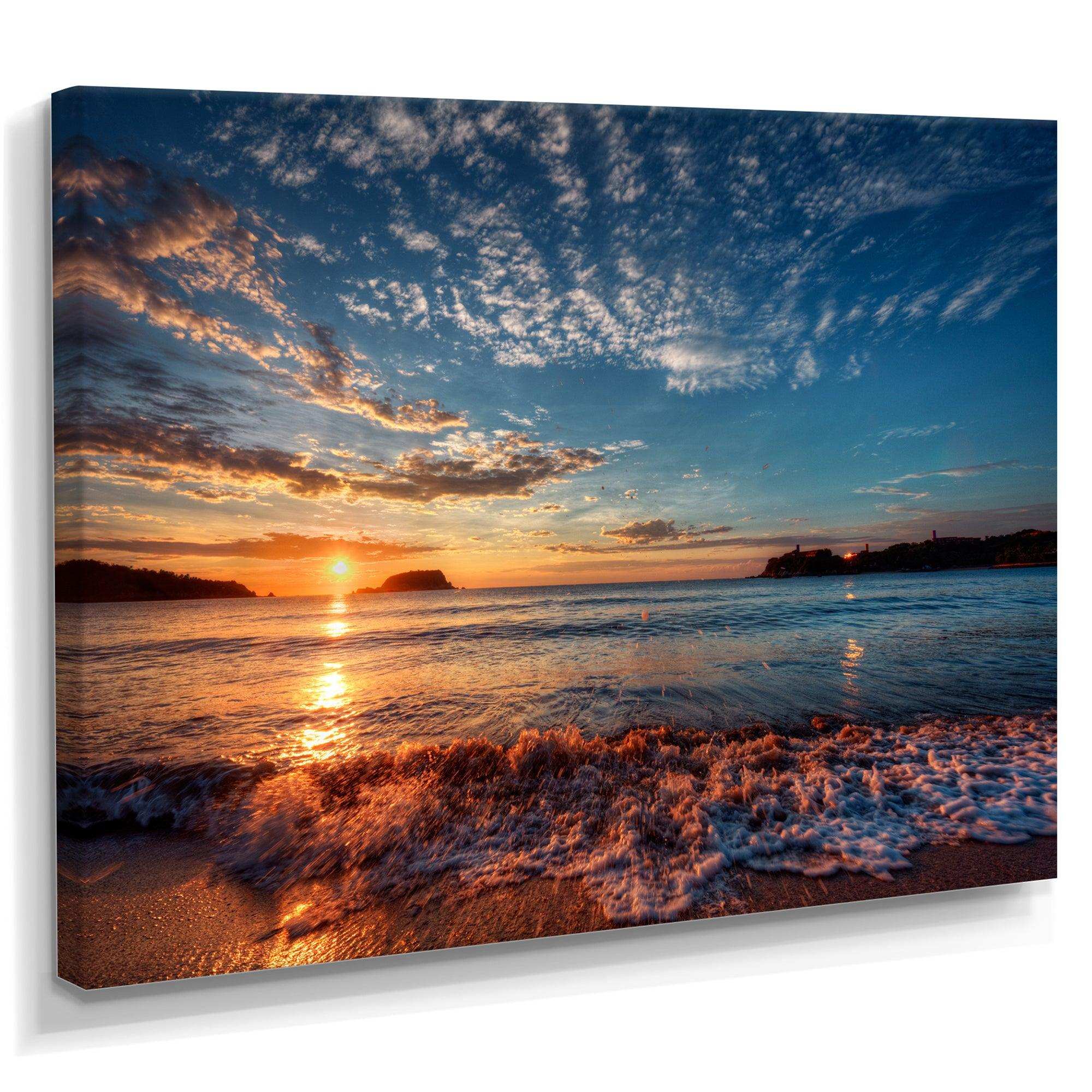 Tranquil Beach and Whimsical Clouds