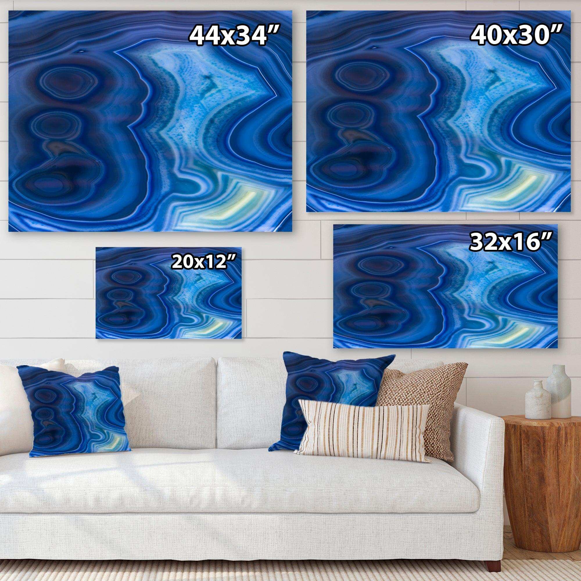 Blue Agate Stone Design