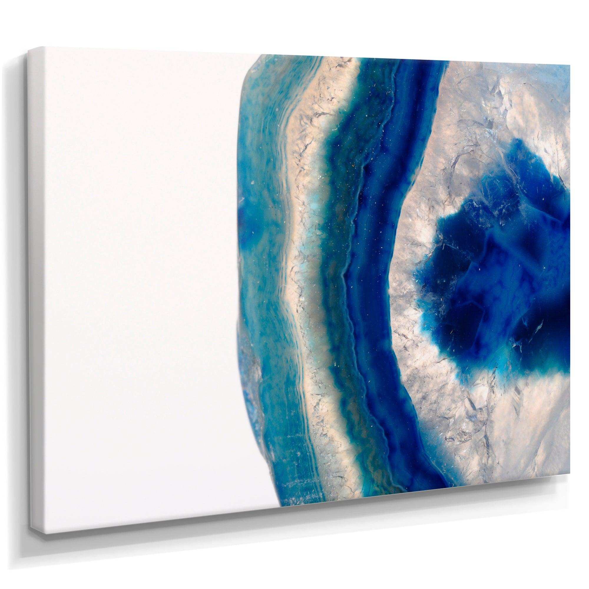 Macro of Blue Agate Stone