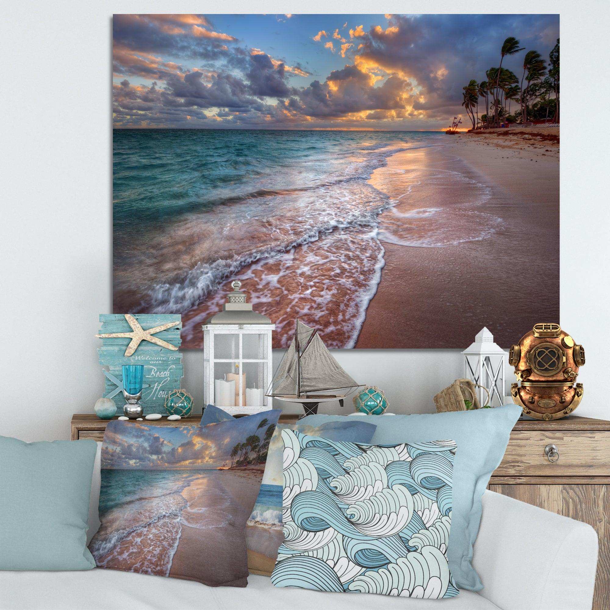 Palm Trees on Clear Sandy Beach