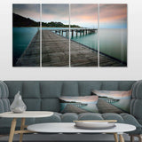 Wooden Bridge into Blue Sea Multi-Panels
