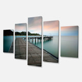 Wooden Bridge into Blue Sea Multi-Panels