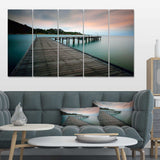 Wooden Bridge into Blue Sea Multi-Panels