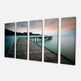 Wooden Bridge into Blue Sea Multi-Panels