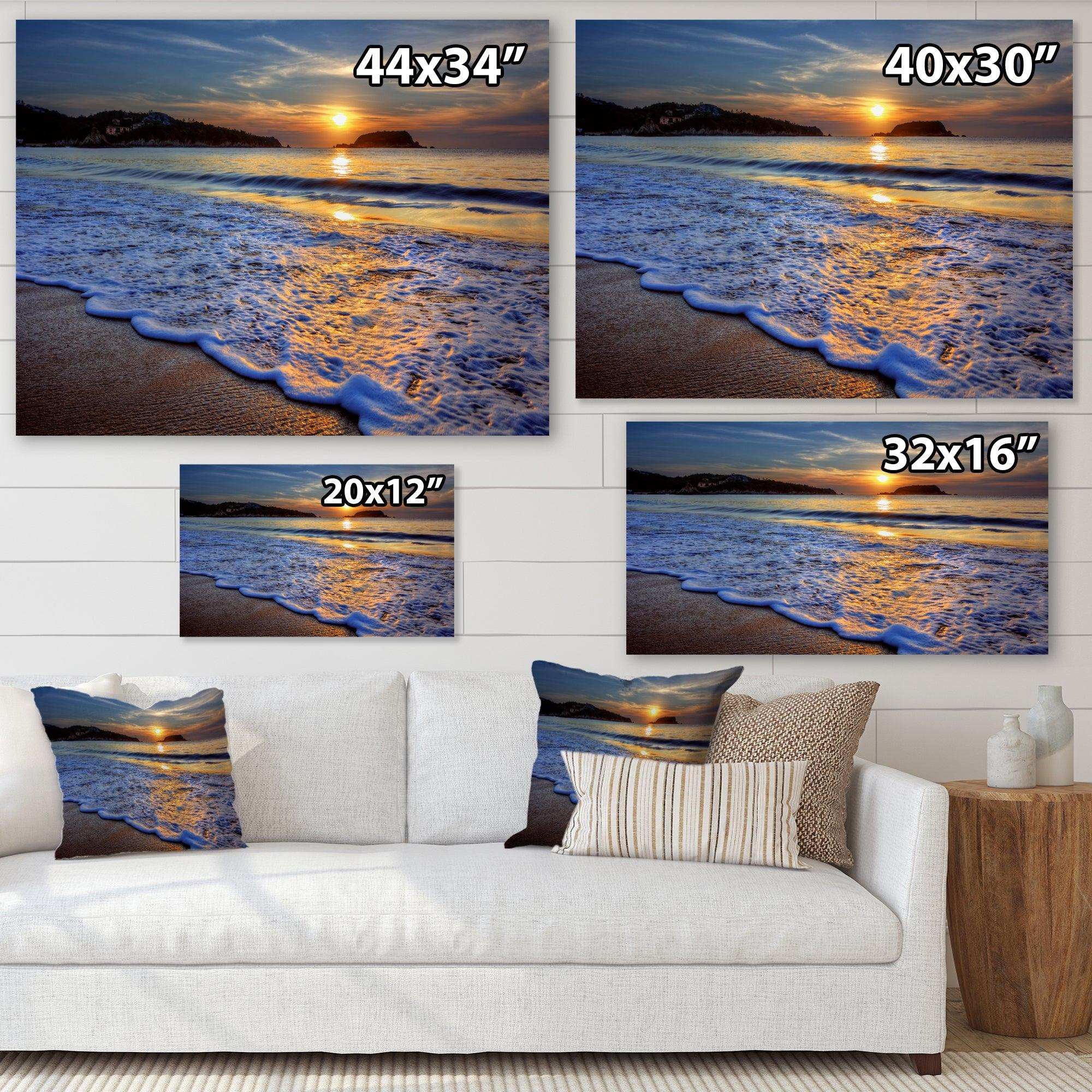 Calm Seashore with Blue Waves