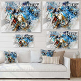 Motorcycle Headlight Watercolor