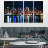 New York Midtown Night Panorama Multi-Panels