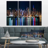 New York Midtown Night Panorama Multi-Panels