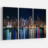 New York Midtown Night Panorama Multi-Panels