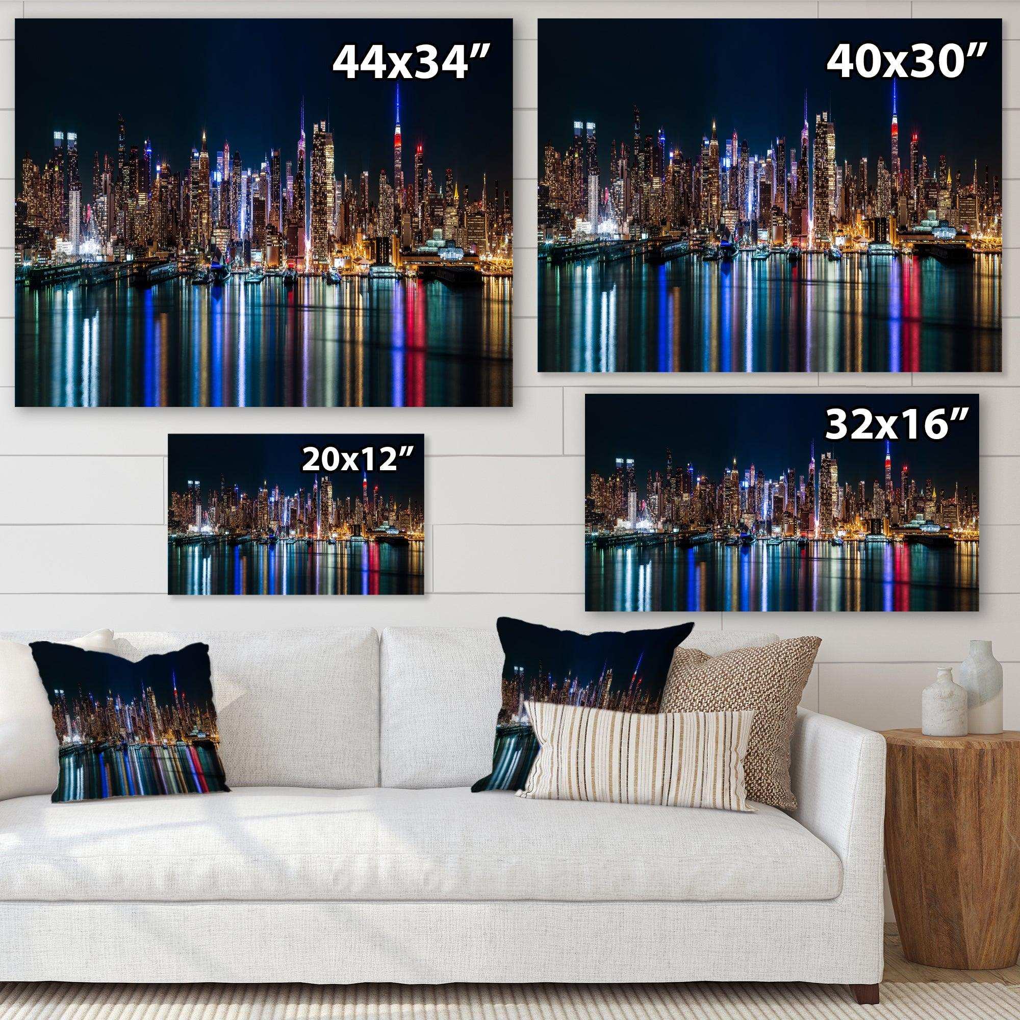 New York Midtown Night Panorama