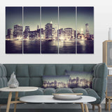 Black and White NYC Night Panorama Multi-Panels