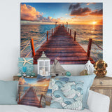 Sunset over Wooden Sea Pier