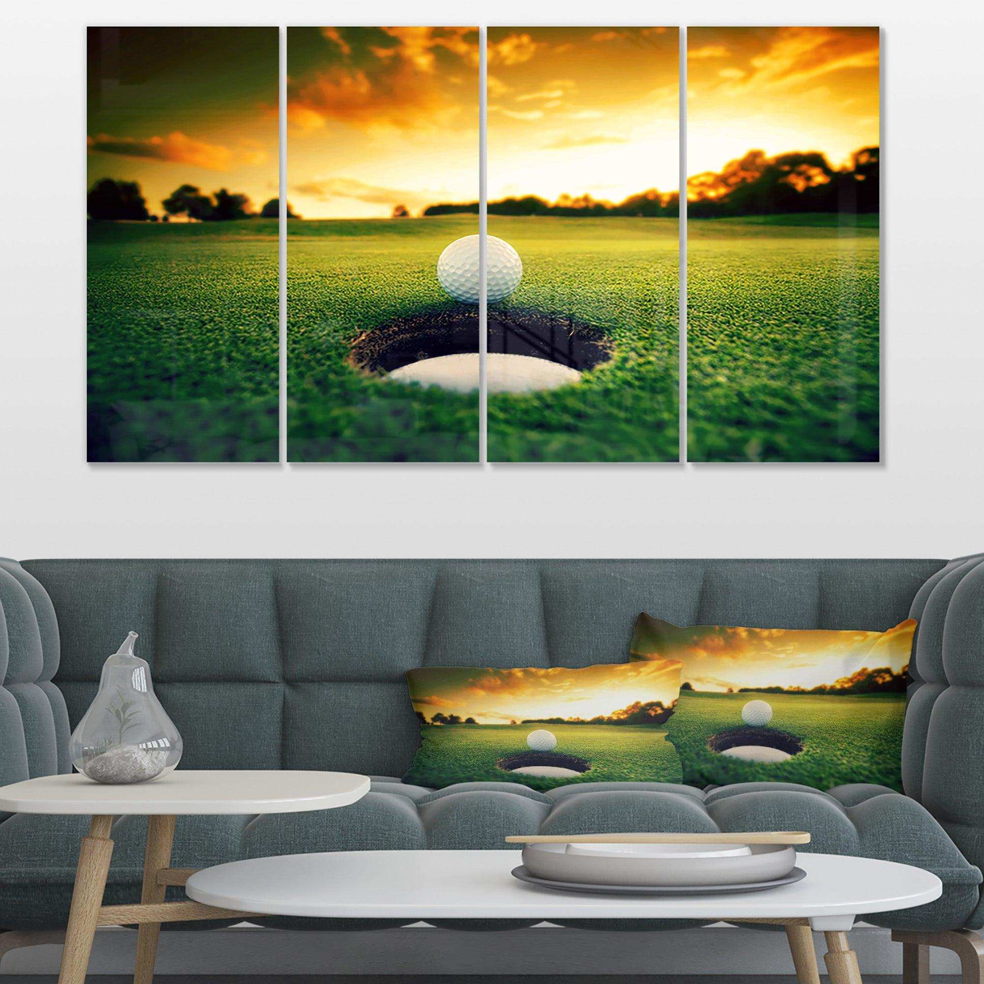 Golf Ball Near Hole Multi-Panels