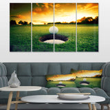 Golf Ball Near Hole Multi-Panels