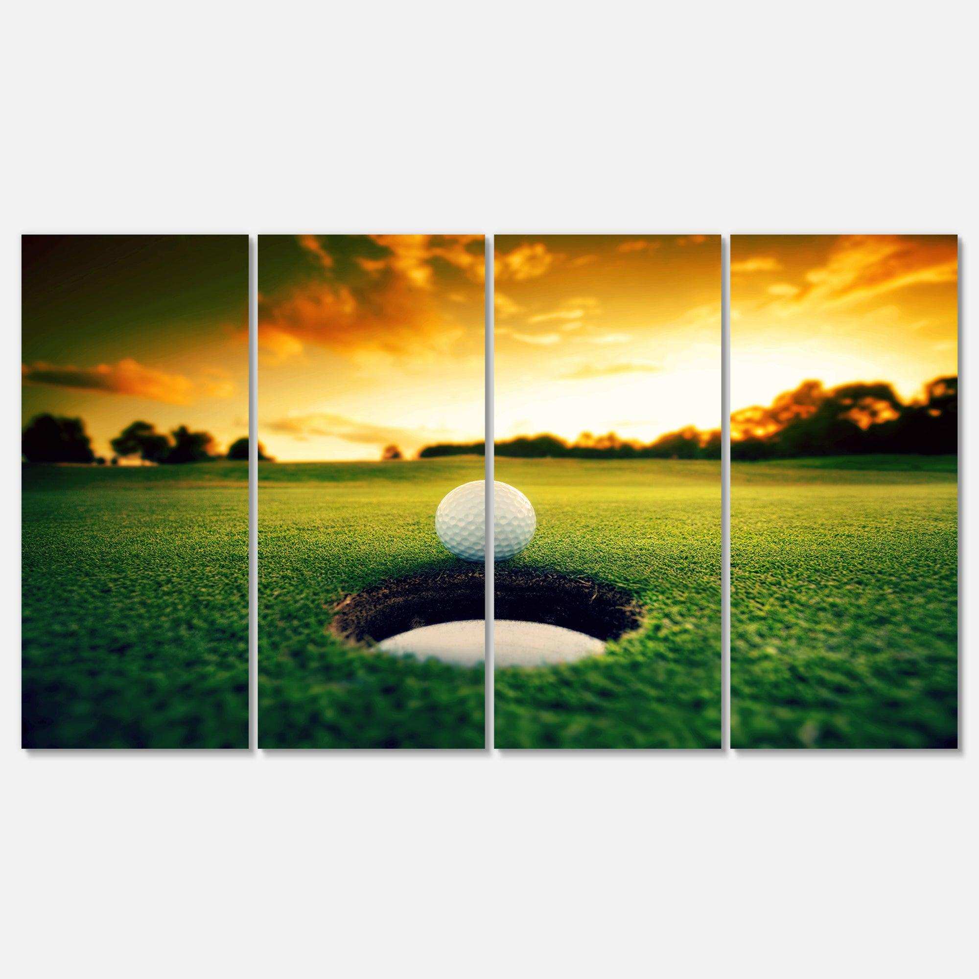 Golf Ball Near Hole Multi-Panels