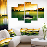 Golf Ball Near Hole Multi-Panels