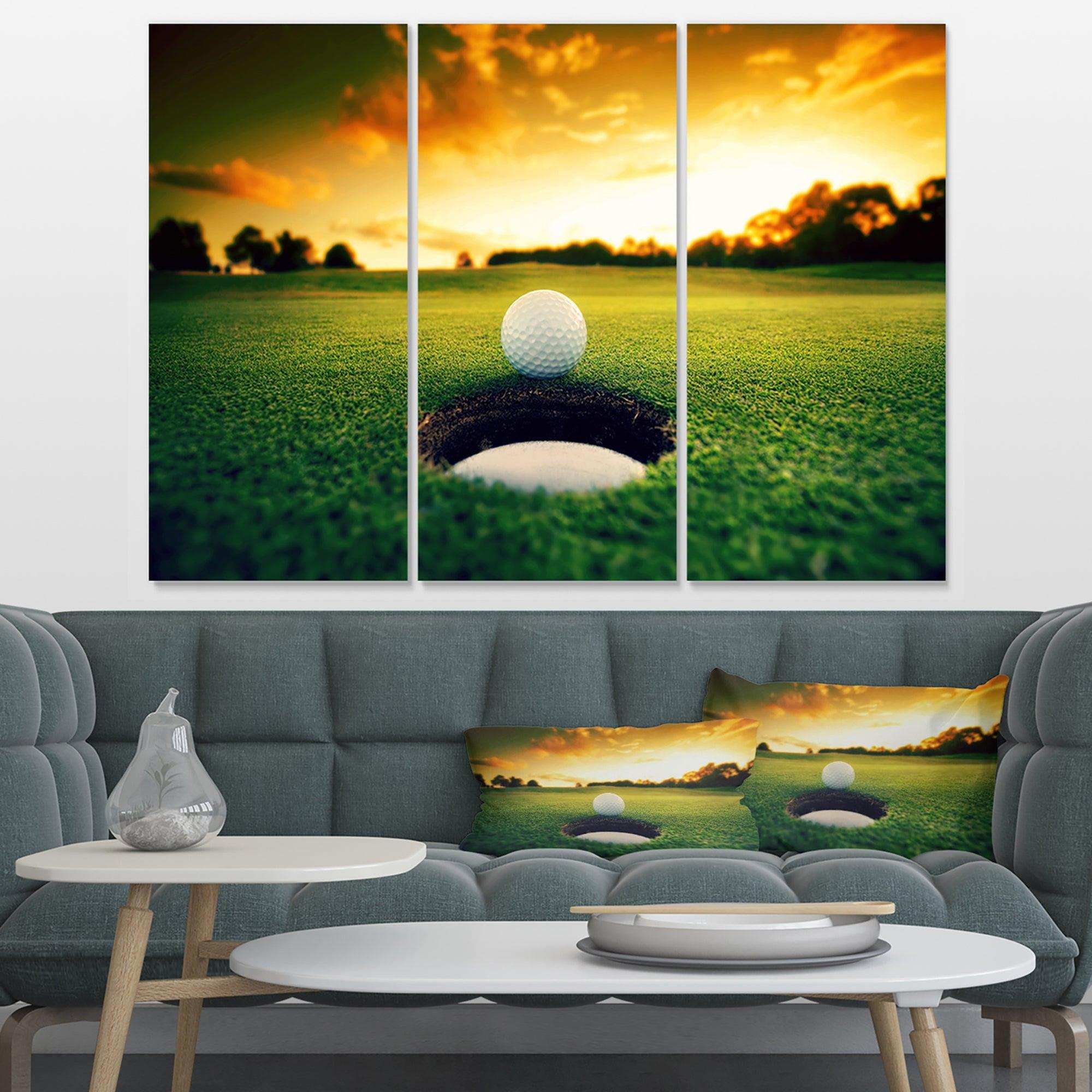 Golf Ball Near Hole Multi-Panels